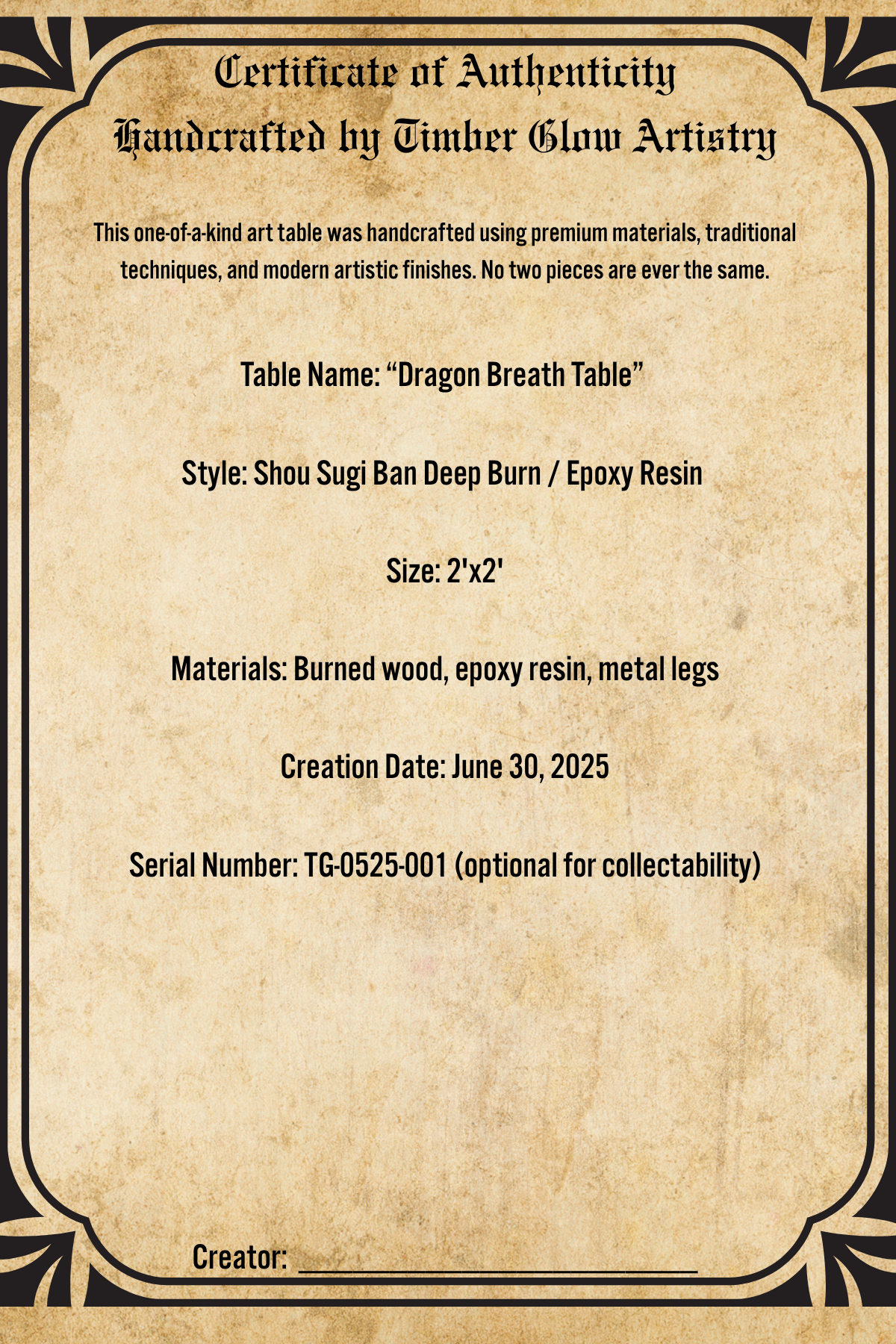 When Fire Meets Art - One Table That Tells Its Own Story